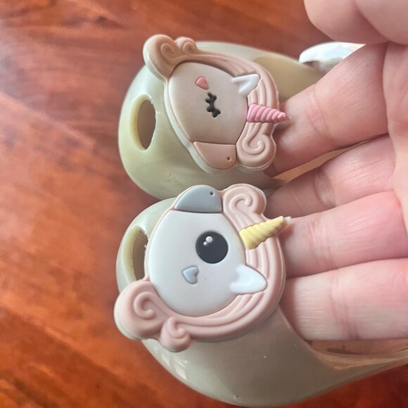 Mini Melissa‎ Unicorn Mary Jane Toddler Shoes Size 6 Off-White & Pink - Picture 2 of 6